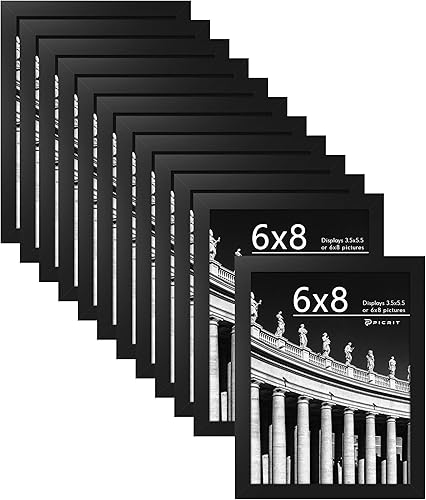 Miniatura 416 de Picrit - Juego de 12 portarretratos de 5 x 7 pulgadas para colgar en la pared o exhibir sobre una mesa, para fotos de 4 x 6 con paspartú o 5 x 7