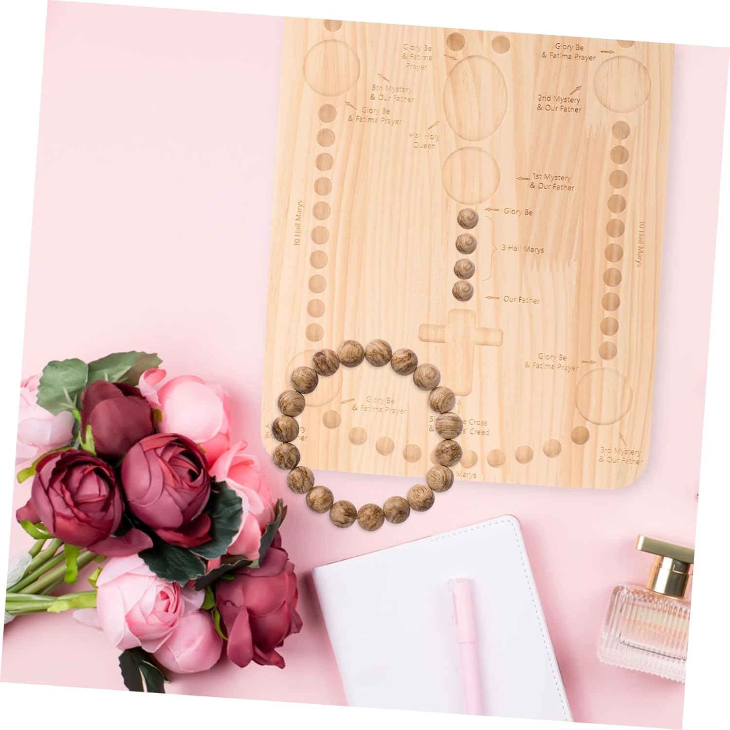 IWOWHERO Wooden Bead Board for Jewelry Making Bracelet Making Tray Beading Board for Crafting Necklaces and Bracelets for Beginners and Professionals