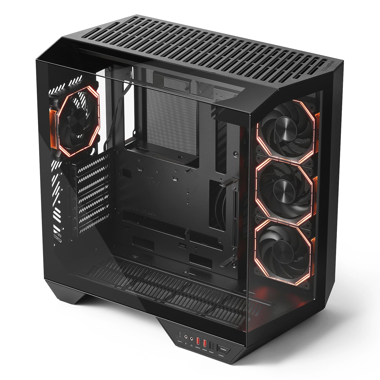美品 dark Flash DY470 おまけ付き PCケース Amazon.com: darkFlash Full-Tower ATX Gaming PC Case, Back