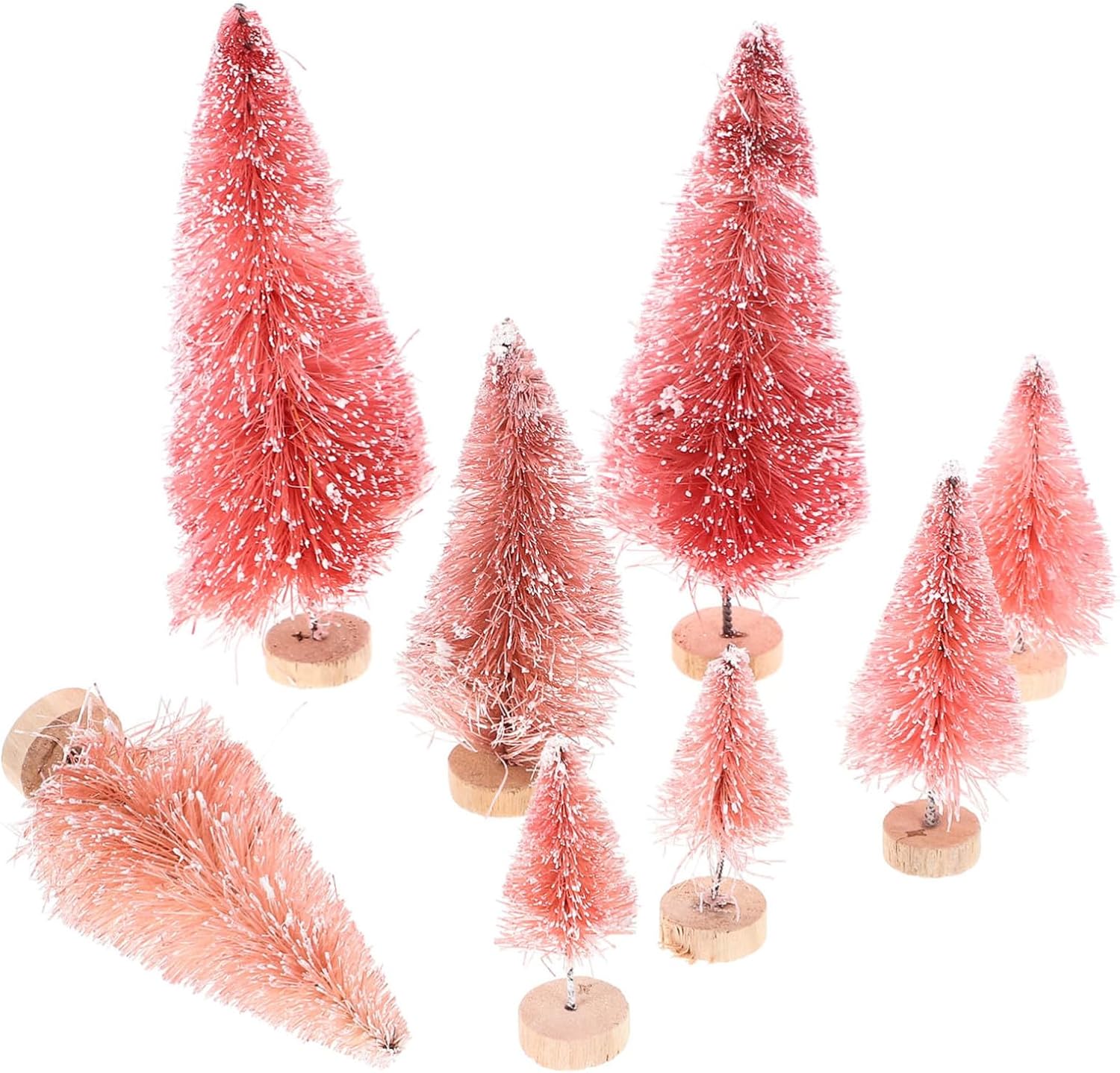 MERRYHAPY 8pcs Mini Xmas Tree Decor Small Sisal Tree