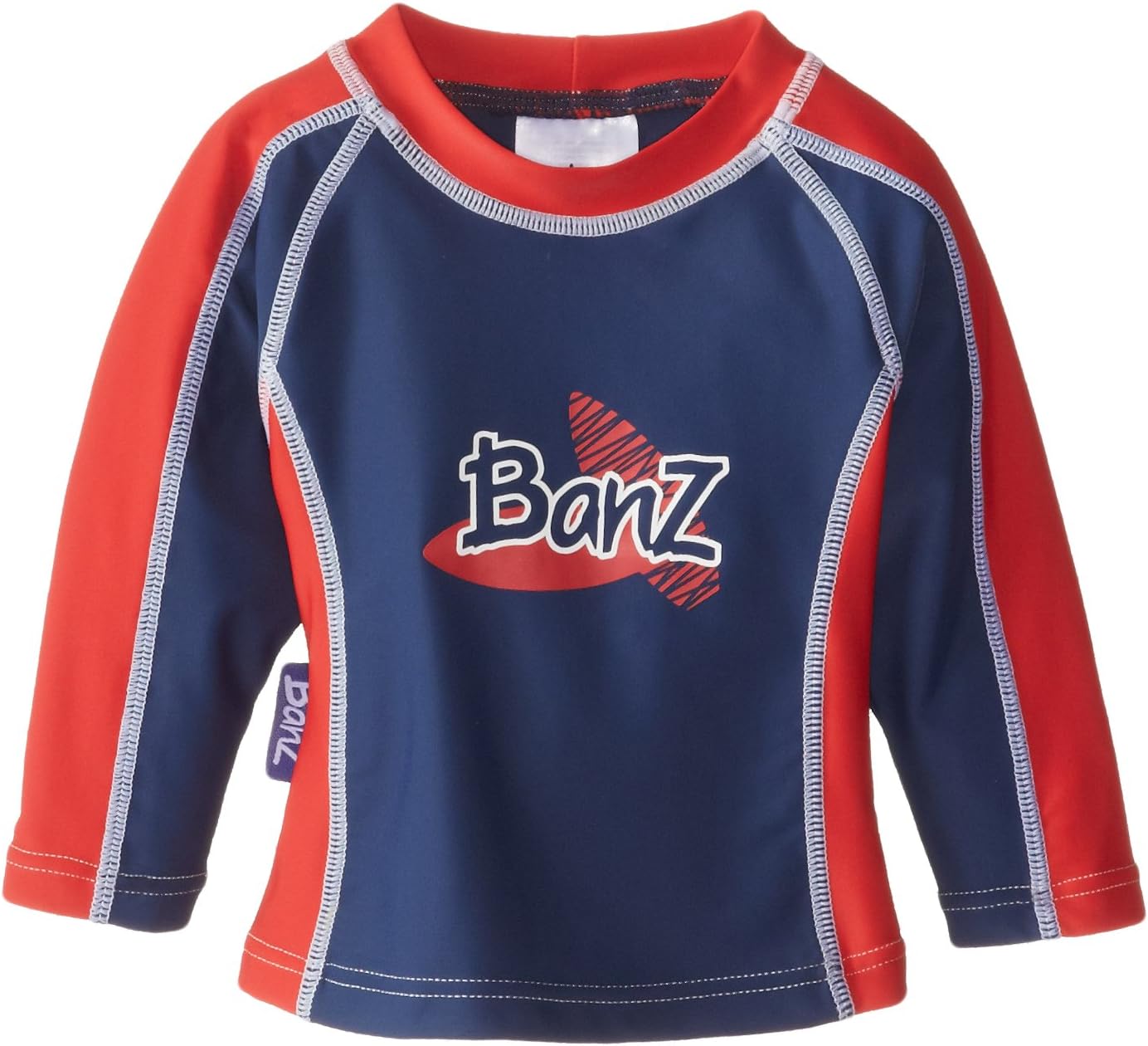 Baby Banz Baby Boys' Boys' Rash Top Long Sleeve Navy Red, Navy/Red, 12 18 Months