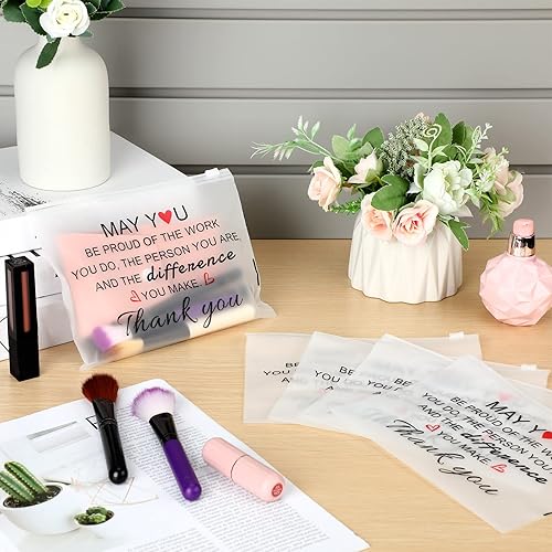 Vista 17 de Sweetude 150 bolsas de maquillaje a granel para mujeres, bolsa de cosméticos cristiana de EVA, regalos de agradecimiento, maestros, enfermeras