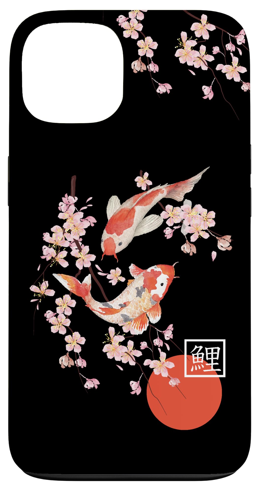 Cherry Blossom Koi Carp Fish Japanese Sakura Graphic Art Case for iPhone 13