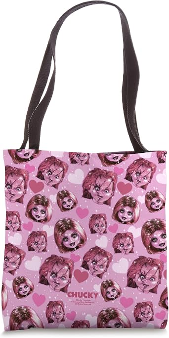 Chucky And Tiffany Hearts All-Over Print Tote Bag