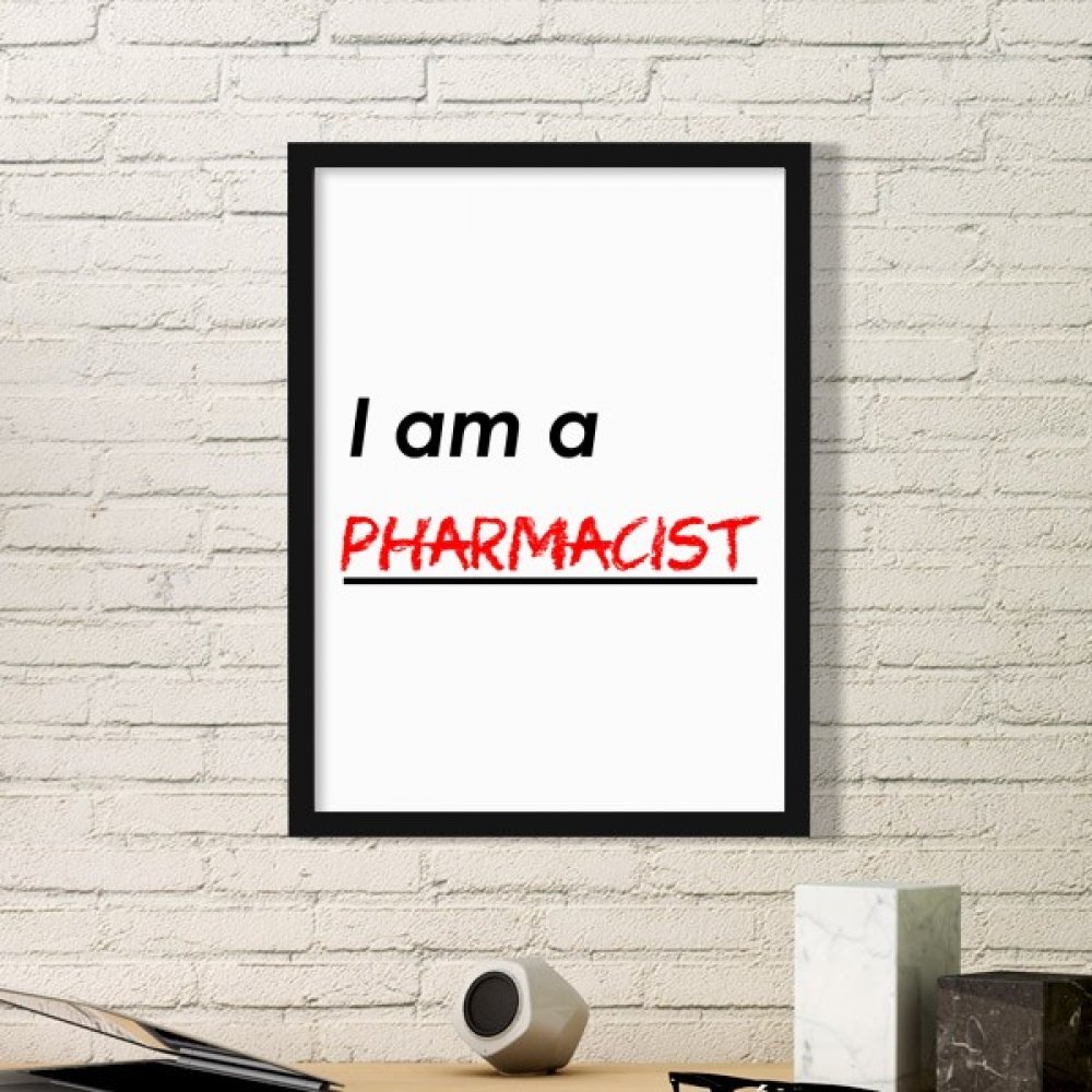 Cadeau Pharmacien Cadre Photo Noir Estampe Murale Bureau Small