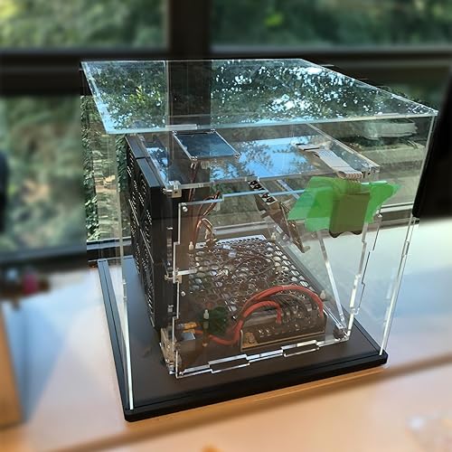 Miniatura 9 de Vitrina de acrílico transparente engrosada, caja de almacenamiento, soporte de almacenamiento, escaparate de protección para figuras coleccionables