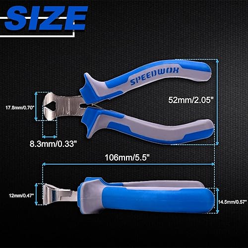 Miniatura 61 de SPEEDWOX Alicates de punta de aguja de 6 pulgadas, mini alicates de precisión de nariz extra larga, mandíbulas planas delgadas y microfuncionales