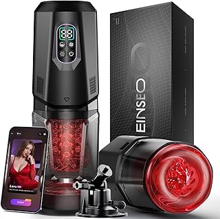 EINSEO Male sexx Toys for Men AI Sync Male Masturbator Stroker Adult Toys with 7 Thrusting Rotating 7 Licking Vibrating