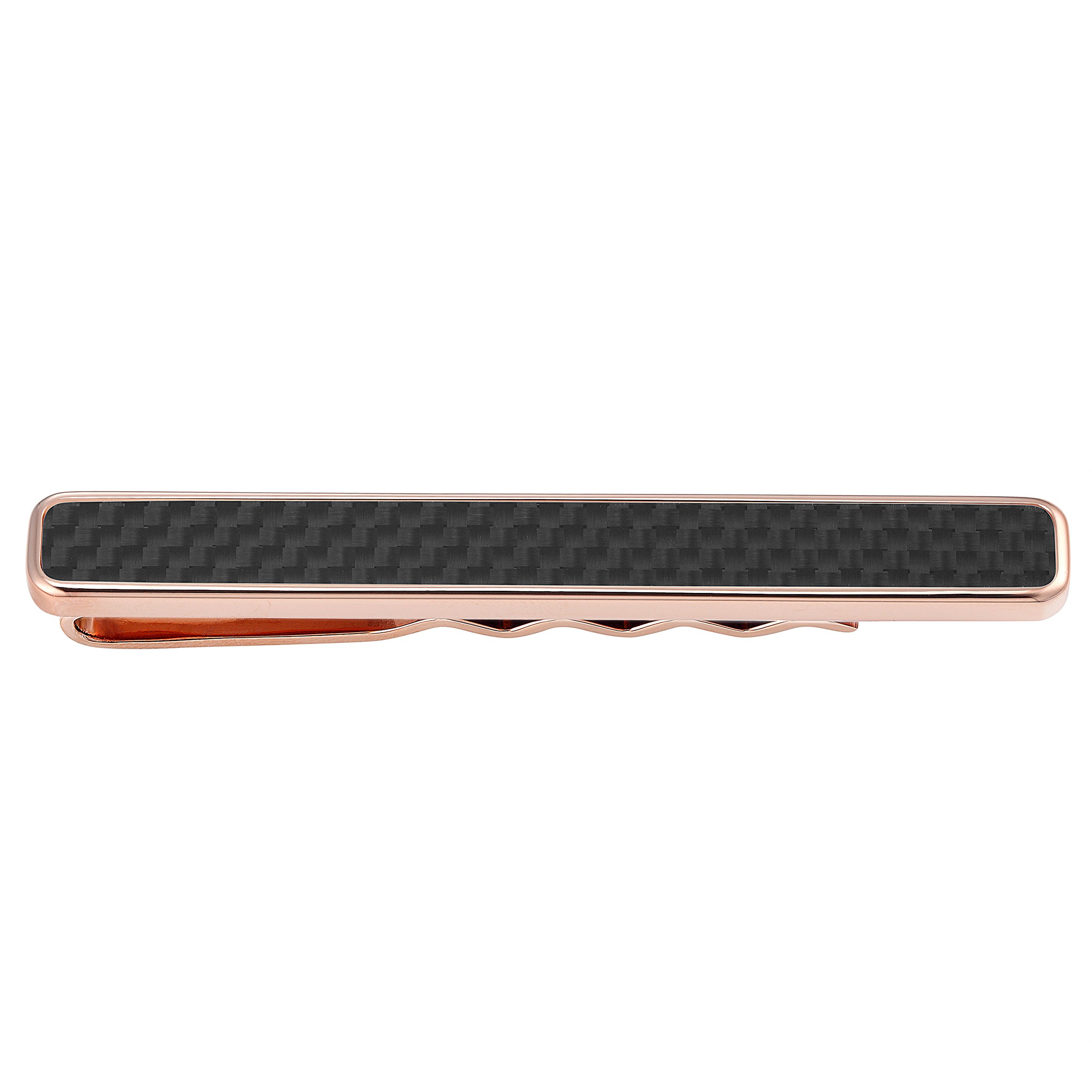 Drops Karisma Hochwertige Herren Edelstahl 316L Krawattennadel mit Karbon/Krawattenklammer/Tie Clip Farbwahl KTC202