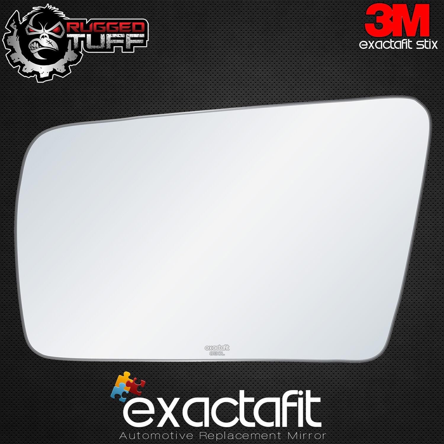 Rugged TUFF exactafit 8130L Driver Side Mirror Glass Replacement Repair Compatible With Mercedes Benz C230 C280 C43 CL500 CL600 E300 E320 E420 E430 E55 S320 S420 S500 S600 SL320 SL500 SL600 AMG