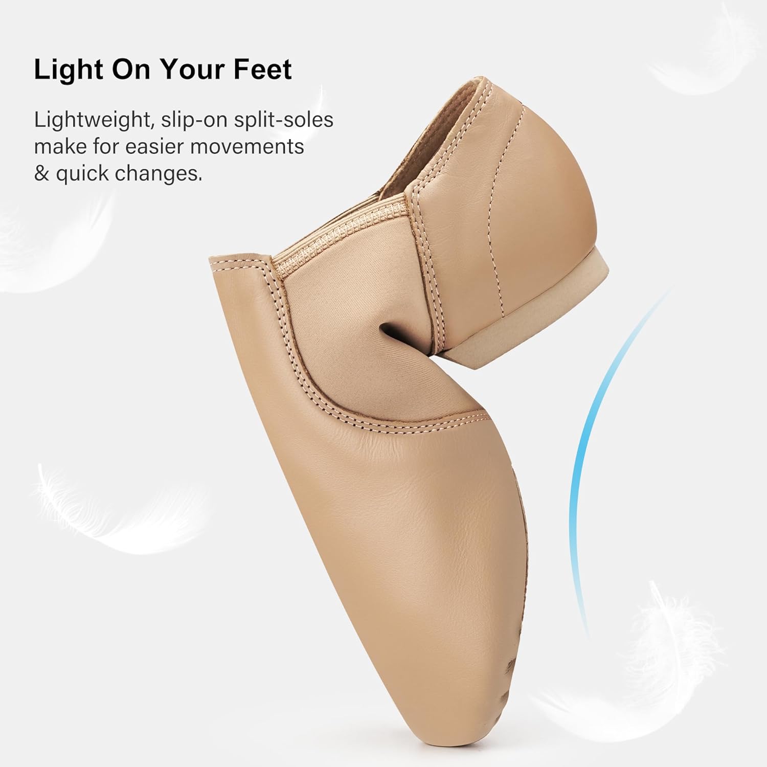 Stelle Jazz Shoes for Women Men Leather Upper Slip-on Dance Shoes Unisex - Image 5