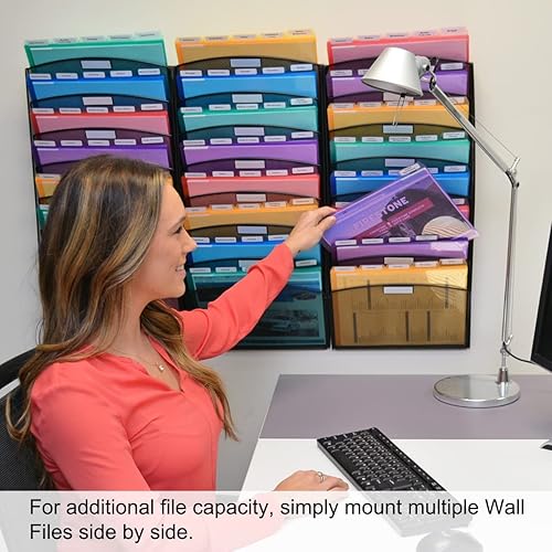 Miniatura 6 de Ultimate Office Organizador de archivos de pared de malla, clasificador de archivos colgantes de montaje vertical de 8 niveles. Estante de