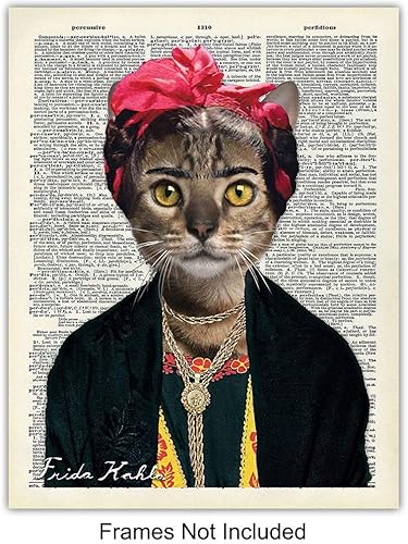 Miniatura 3 de Cat Wall Decor, Cat Wall Art Set - 8x10 Cat Poster, Print, Picture Set of 4- Cat Lover Gift for Men, Women, Kids - Veterinarian Gift, Office Decor -