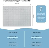Ella Súlyozott Takaró 135x200cm 7kg - Stresszoldó Nehéztakaró 100% Pamutból - Mélyalvást Segítő Terápiás Paplan 55-85kg Testsúlyhoz 8