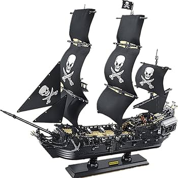 Amazon.co.jp: 海賊船ビルディングブロック3423個MOCブラック