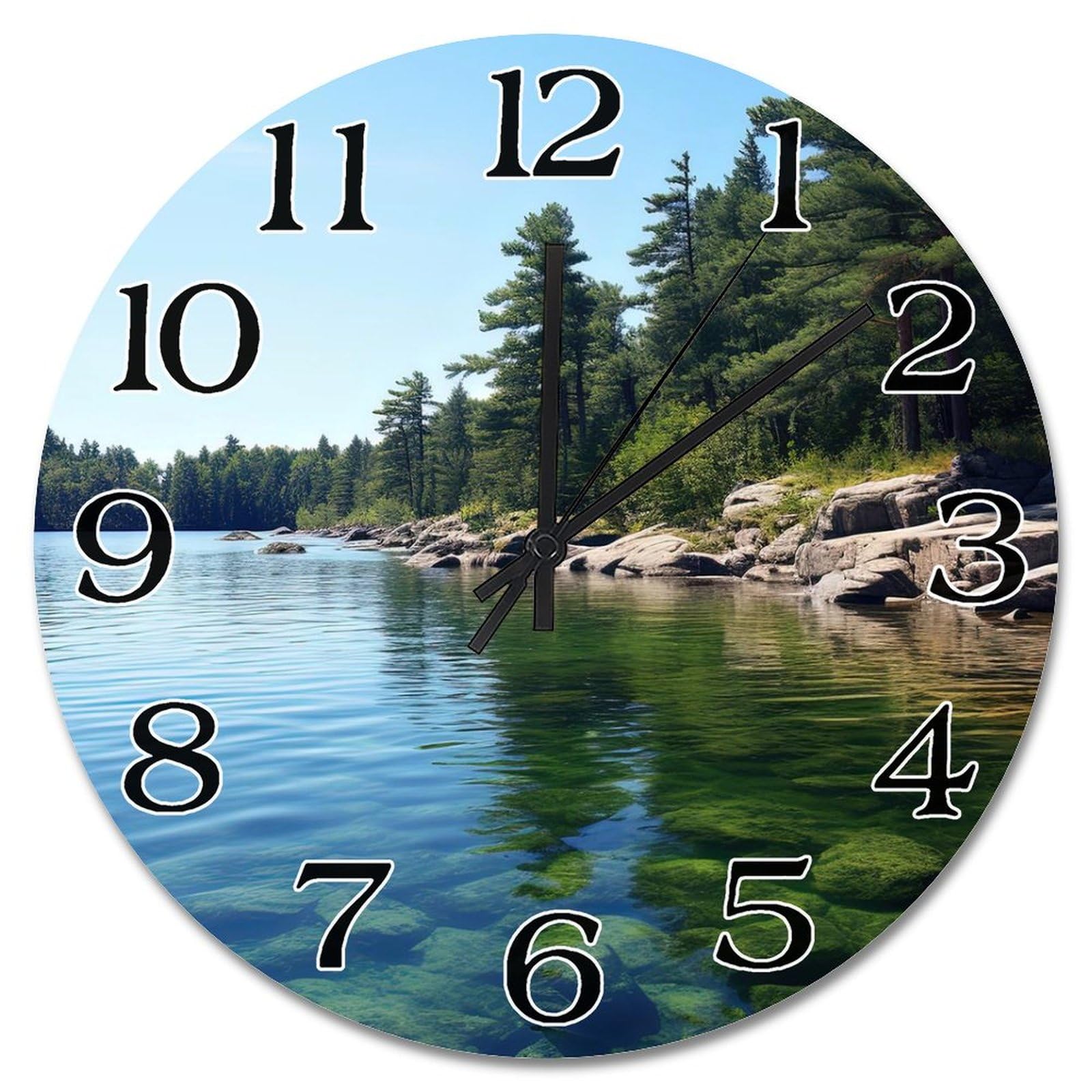 Voyageurs horloge murale paysage salon style vintage