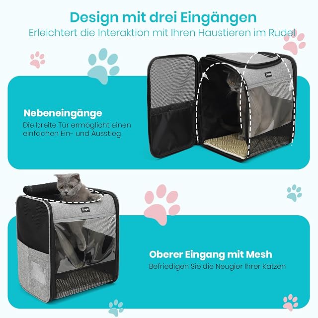Foto 3 de 8 de Dogat Mochila transportadora para Gatos, Mochila transportadora para Mascotas, para Cachorros
