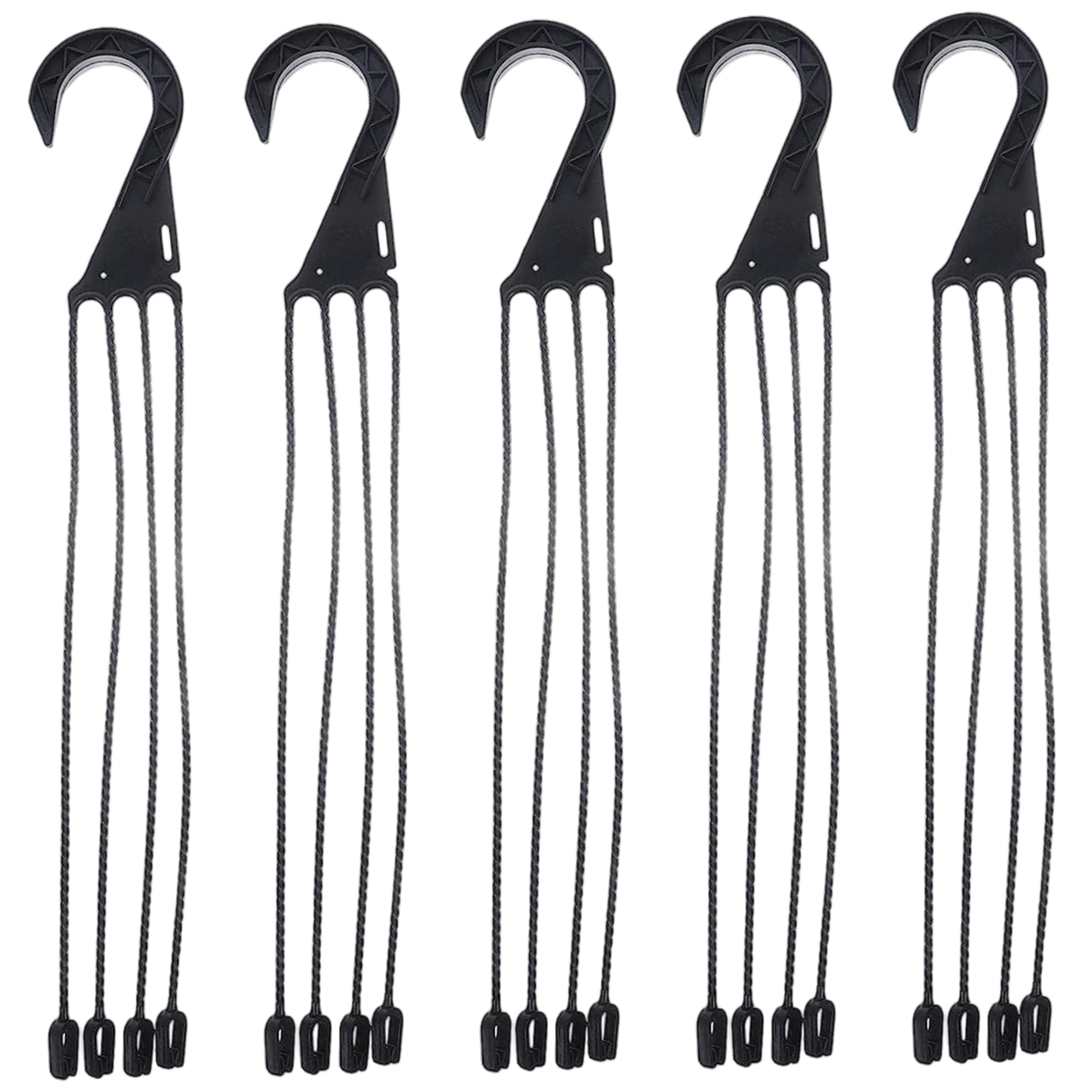 Takingup Hanging Basket Hooks, 5Pcs 17.7 Inch Plastic Chain with 4 Hooks for Flower Pot Bird Feeder, Plant Pot Hanger
