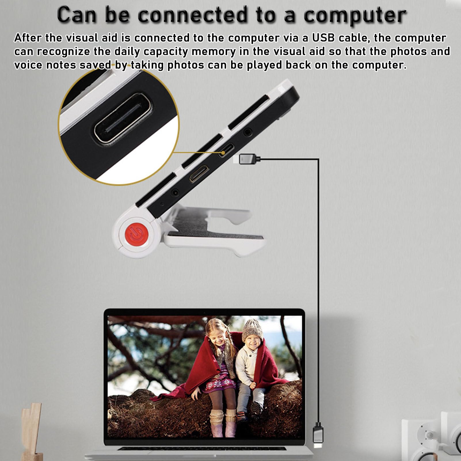 Lupa electrónica de 7 Pulgadas con Zoom de 2X a 32X, Lupa portátil para Lectura de periódicos para Personas con discapacidad Visual, Lupa Digital de 26 Modos de Color, para Personas Mayores