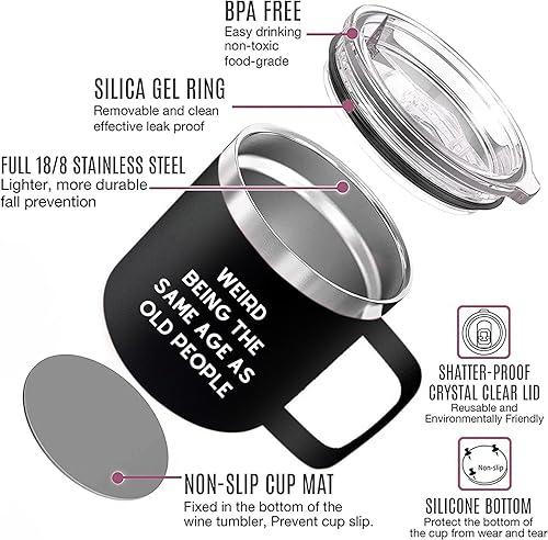 Miniatura 4 de Regalos de cumpleaños para hombres y mujeres, vaso de café de 14 onzas, ideas de regalo únicas divertidas para abuelo, papá, padre, marido, él,