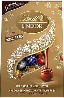Lindor, Gold Assorted Chocolates Bag Christmas Candy, 12.7 Ounce