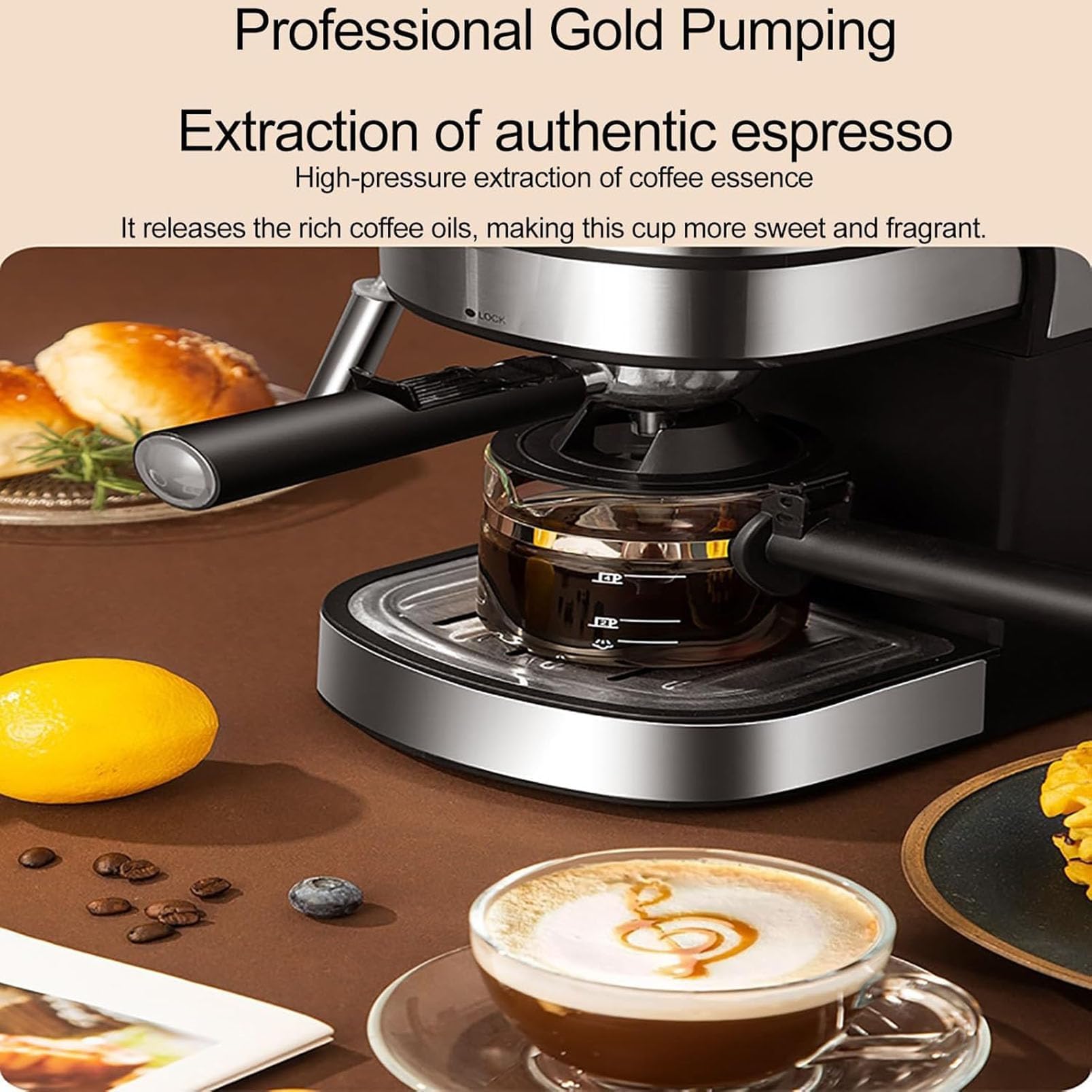 Machines à café cappuccino, mini cafetière avec mousseur à lait | Filtre de qualité alimentaire, petite cafetière goutte à goutte automatique pour la maison, le bureau