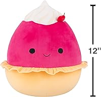 Vista 4 de Squishmallows Original Dandy The Mischievous Cherry Pie de 12 pulgadas - Peluche oficial de Jazwares (tamaño mediano)