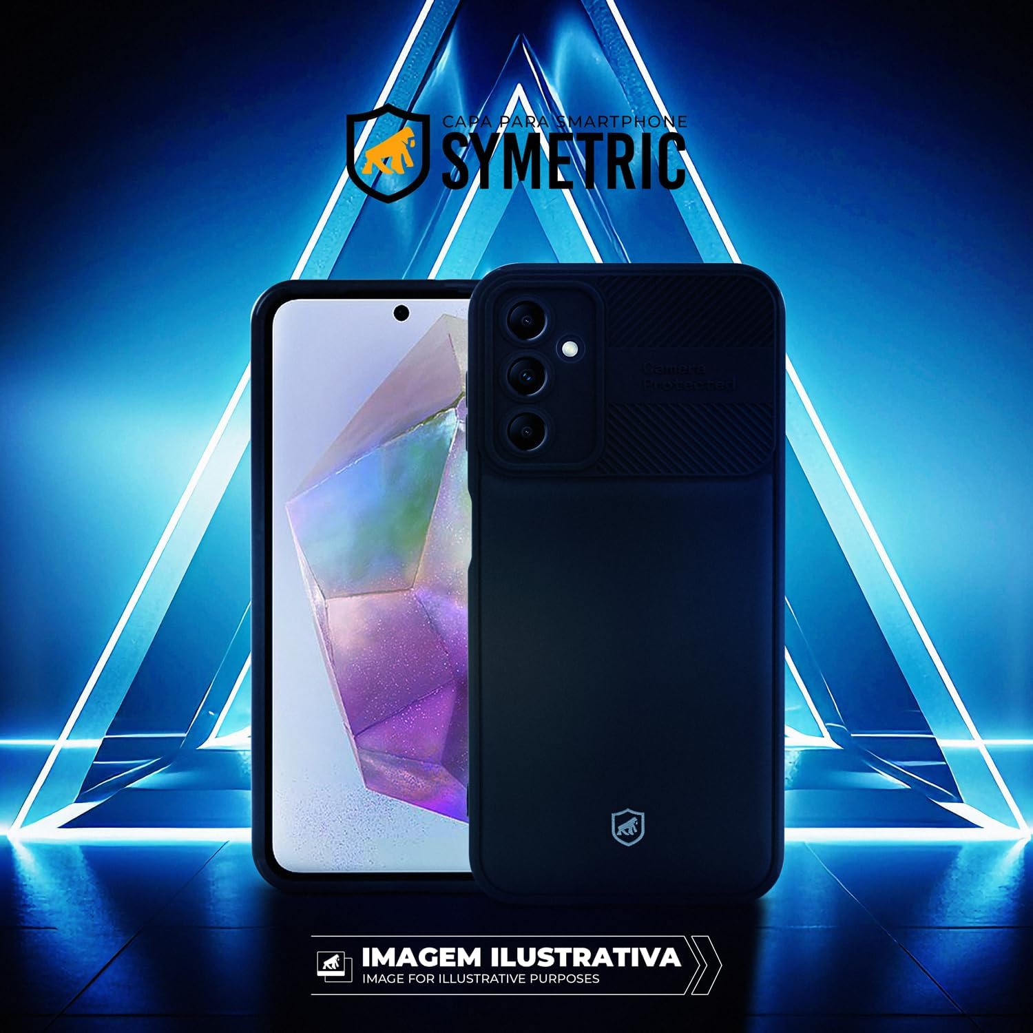 Gshield Capa Case Capinha Symetric Preta para Samsung Galaxy (A54 5G)