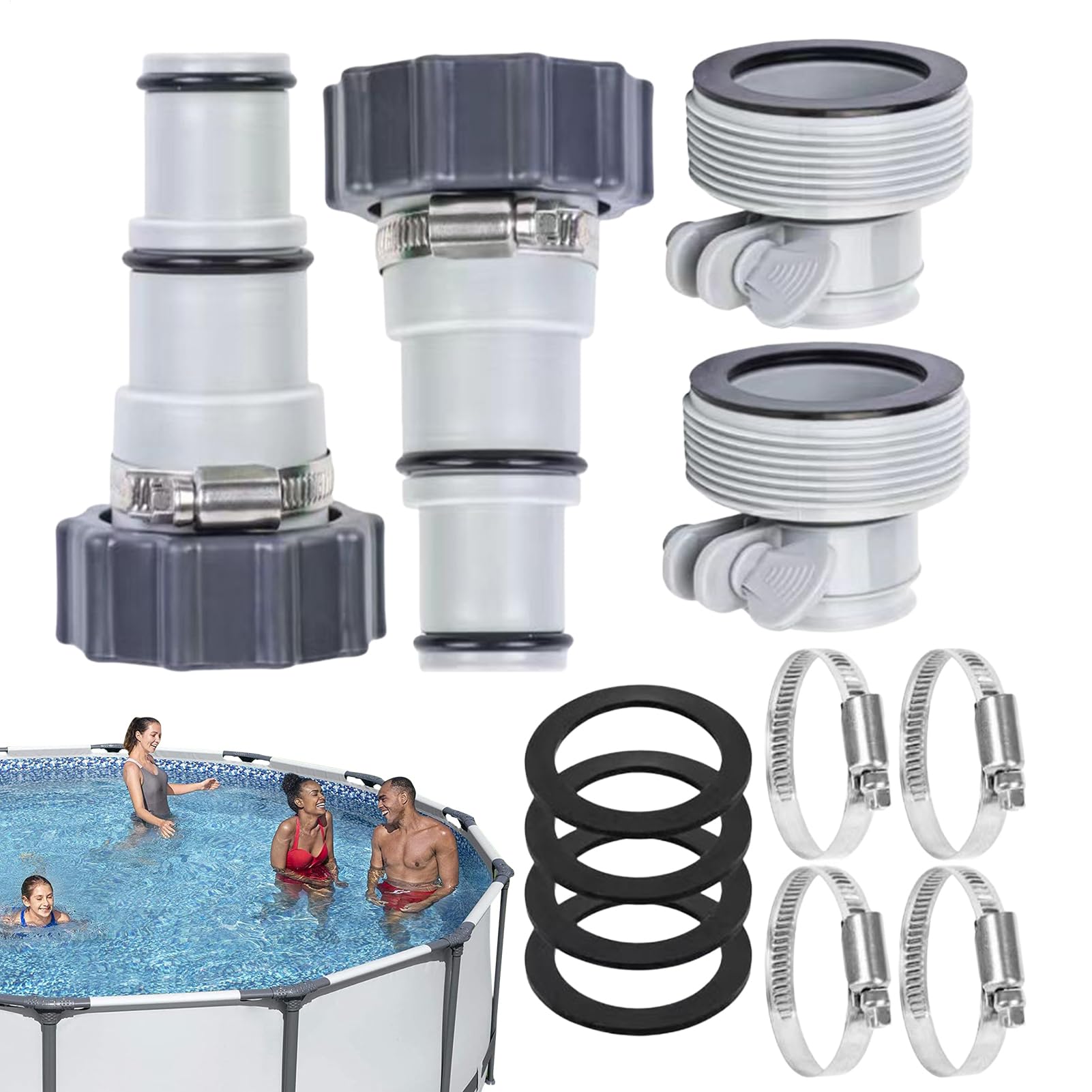 Tuyau de Piscine qui Fuit ? Raccord Adaptateur 32/38 mm avec Joint