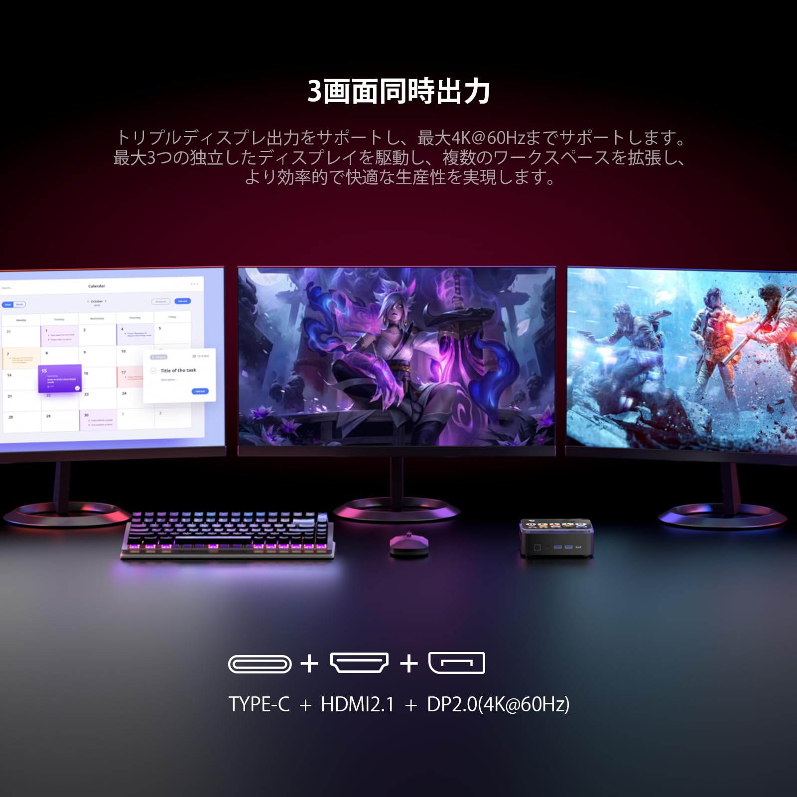 Amazon.co.jp: ミニPC Ryzen 7 7735HS 8コア/16スレッド 最大4.75GHz