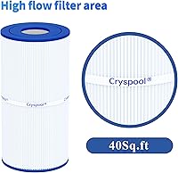 Vista 6 de Cryspool® 07033 Filtro compatible con CX410RE, filtro fácil transparente C400, C-7442, PA40, FC-1228, cartucho de filtro de piscina de 40 pies