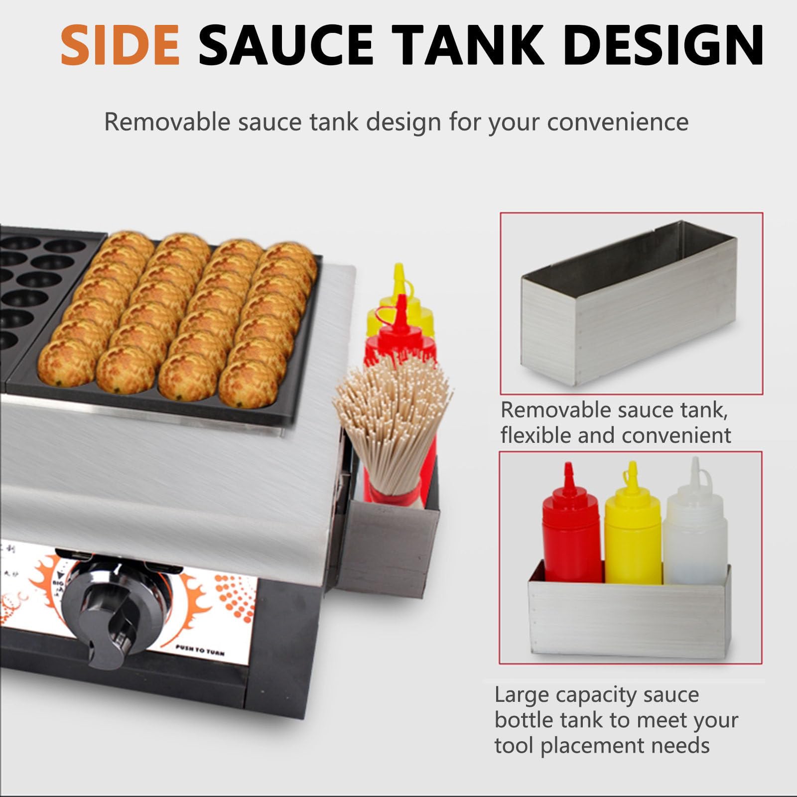 Takoyaki Maker 28 Fori 1650 W Macchina Elettrica Japanese Fish Ball Grill Machine