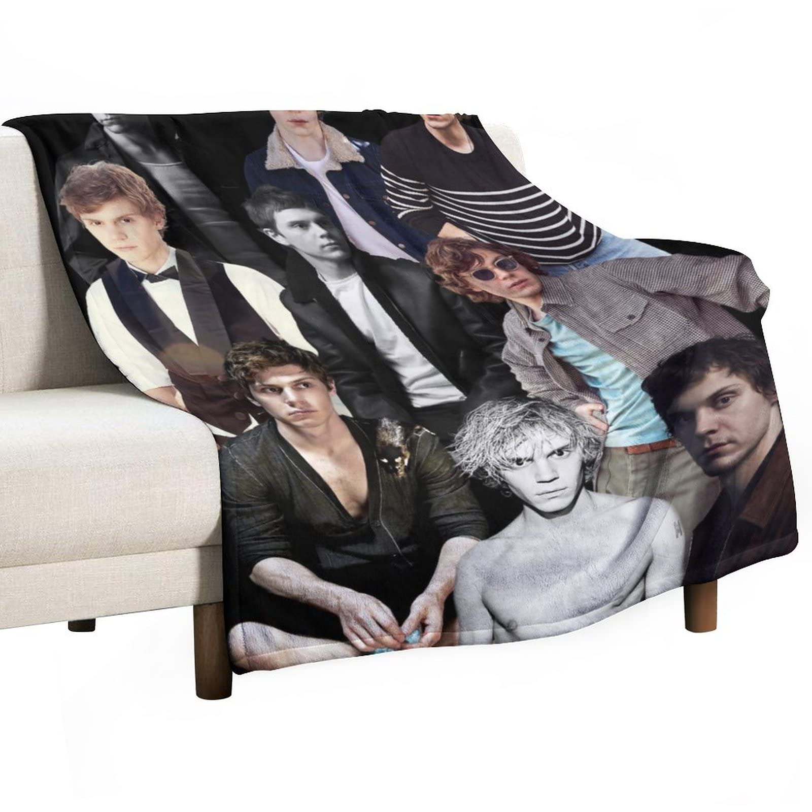 Amazon.com: Soft Flannel Evan Peters Blanket Anti-Pilling Throw Blanket for  Home Decor Christmas/Birthday Gift Children/Adults 50×40 : Home u0026 Kitchen