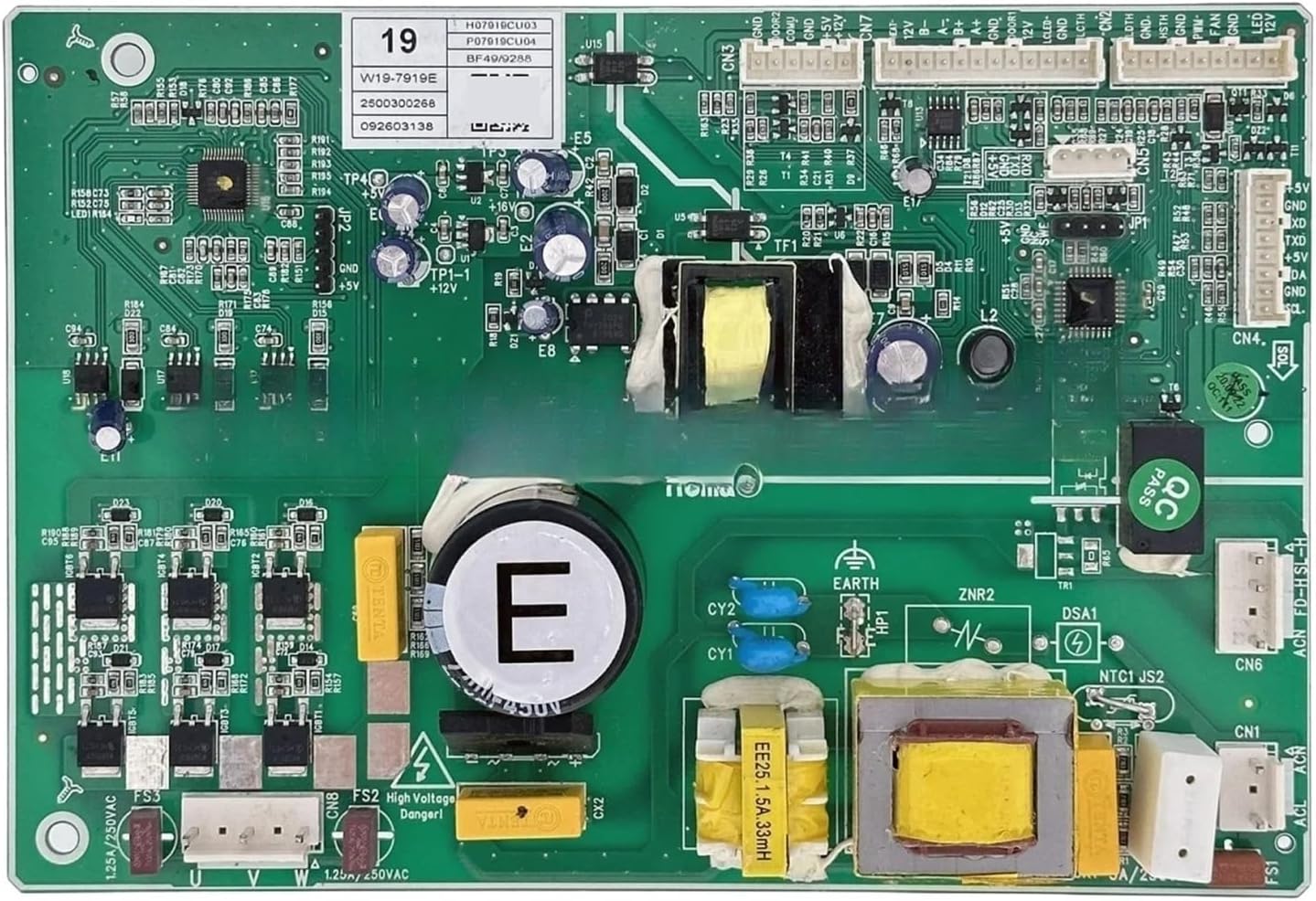 Refrigerator Fridge Main PCB Power Control Board, Compatible For BEKO GNO4331XPN Finlux, SBS-440IX W19-7919E