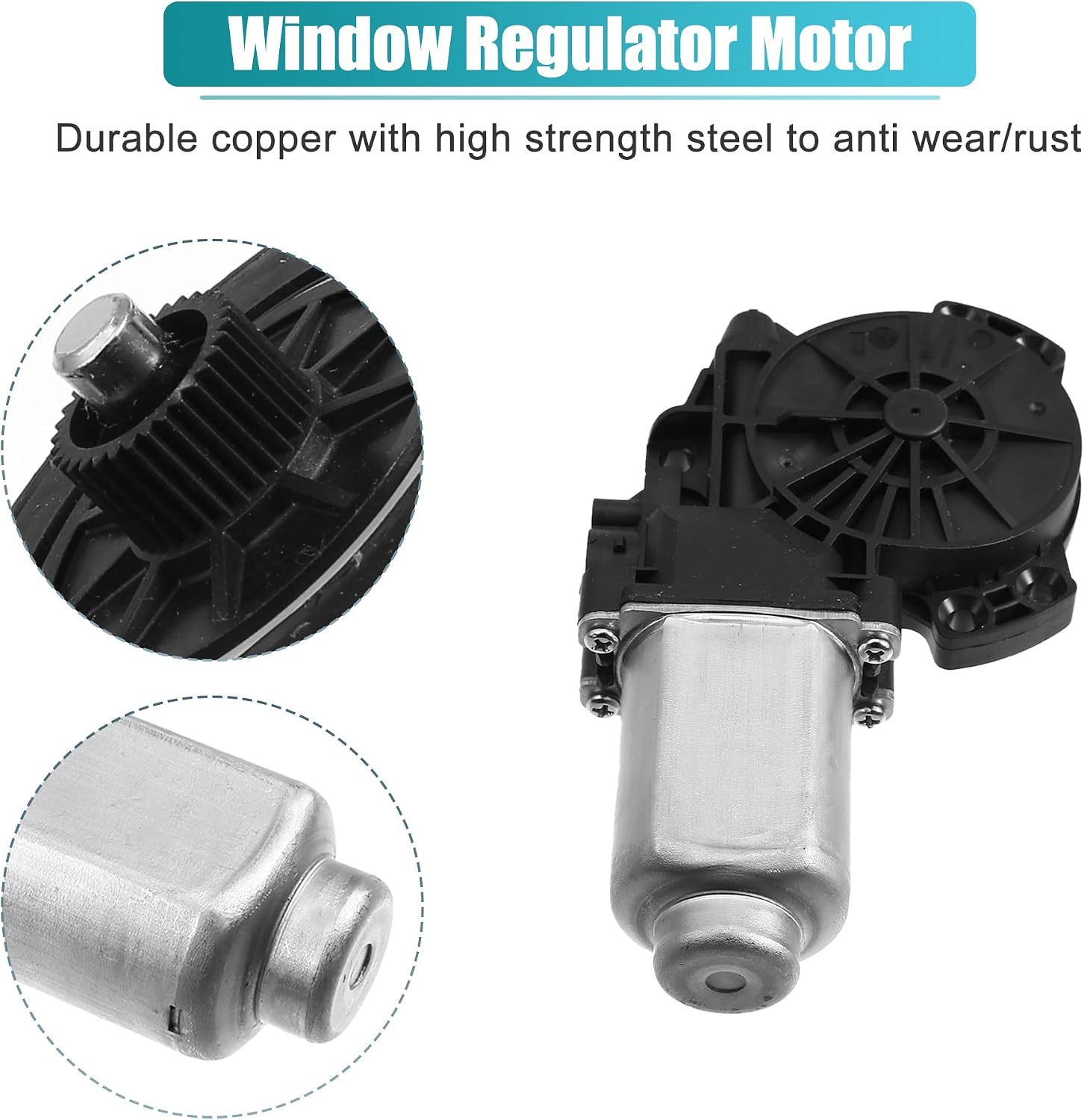 X AUTOHAUX Power Window Regulator Lift Motor for Hyundai Elantra Sedan 2.0L 2007-2010 Front Right Passenger Side Car Window Glass Lift Motor Assembly 82460-2H000 742-729 2 Pin Connector
