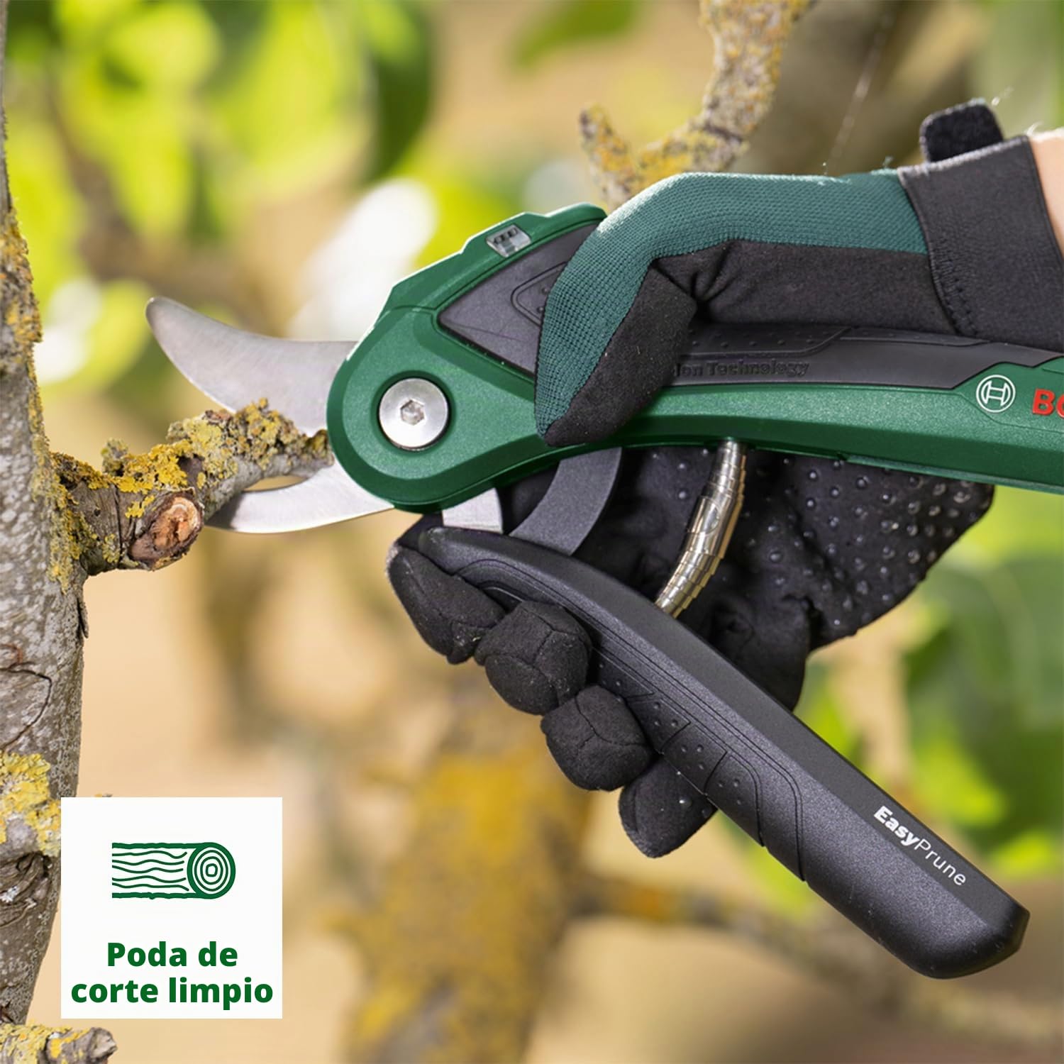 Bosch tijeras de podar a batería EasyPrune (batería de 3,6 V integrada; 450 cortes por recarga; recargable con cable micro USB; en embalaje de cartón)