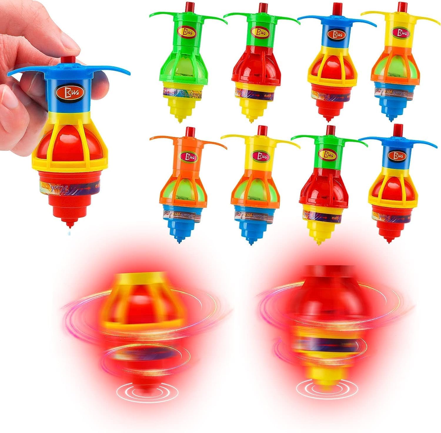 TNTAIAHL 20PCS Starhig Light Up Spinning Tops for Kids, LED Flashing Tops，Gyroscope Novelty Bulk Toys Party Favors