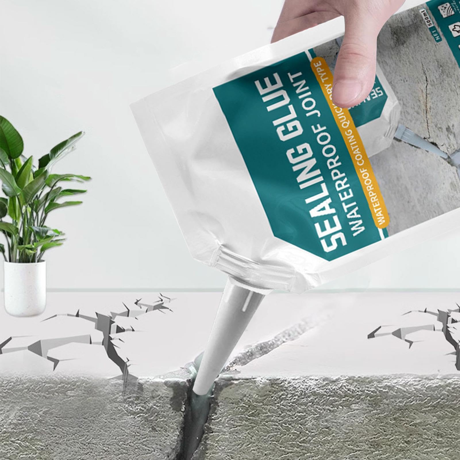 Cemento Rapido | Sigillante Per Fessure Nel Calcestruzzo - 500ml Asciugatura Rapida, Impermeabile, Ripara Crepe, Per Fughe Di Finestre, Bagno E Cucina