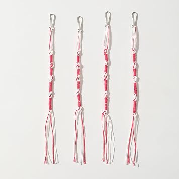 1Set 4Pcs Tzitzits Thread Tassels Tzitzitfor Prayer Shawl Six Color with Buckle Pink