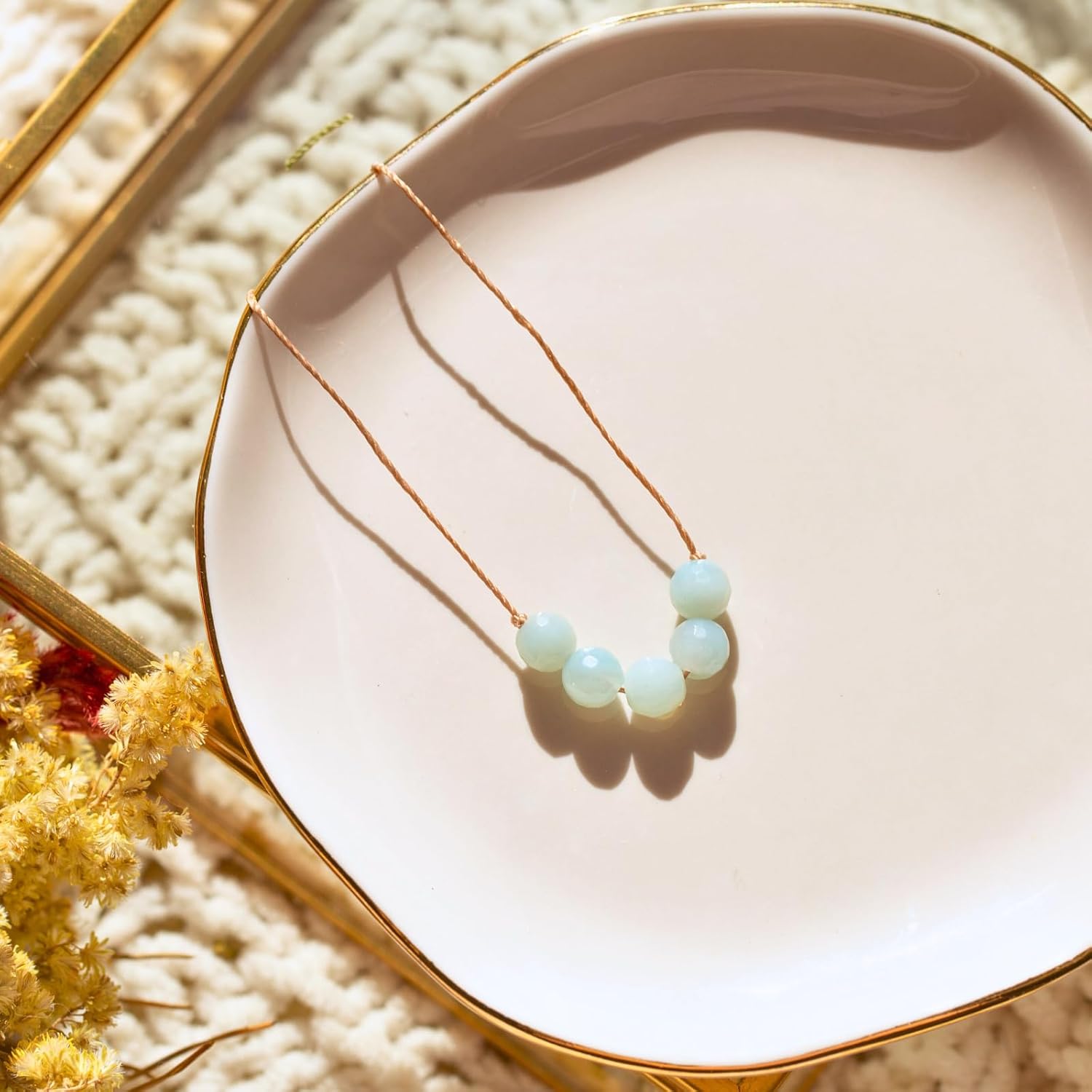 SoulKu Handcrafted Necklace, Inspirational Jewelry With Healing Crystal, Motivation Jewelry For Women, Mom & Sister Gifts, 2" Extender With Lobster Clasp, 16" Nylon Cord - Image 2