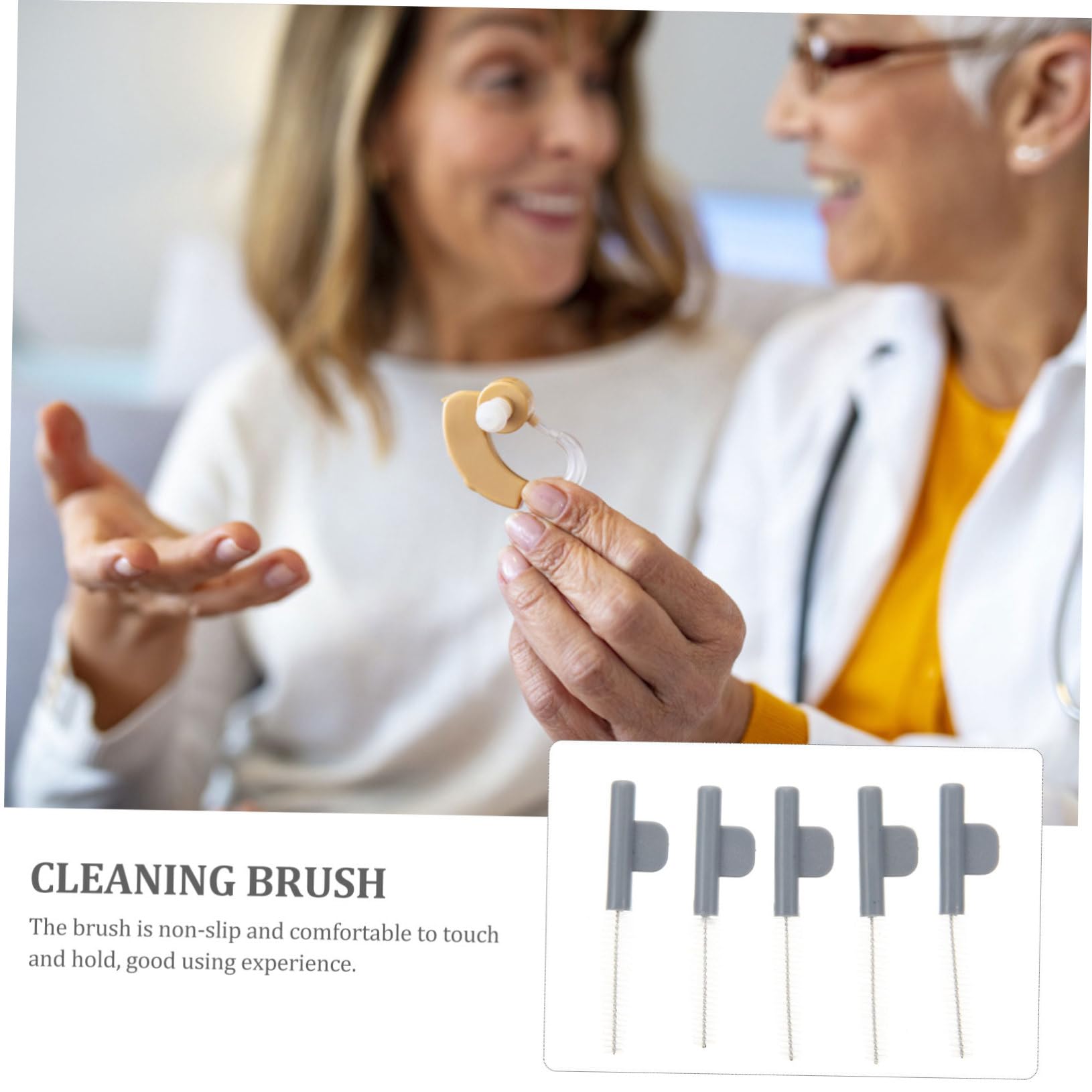NOLITOY 10 Pcs Cleaning Brush Hearing-aid Supply Hearing-aid Brush Convenient Hearing-aid Cleaner Hearing-aid Tube Brush Hearing Amplifier Accessory Household Tube Cleaner