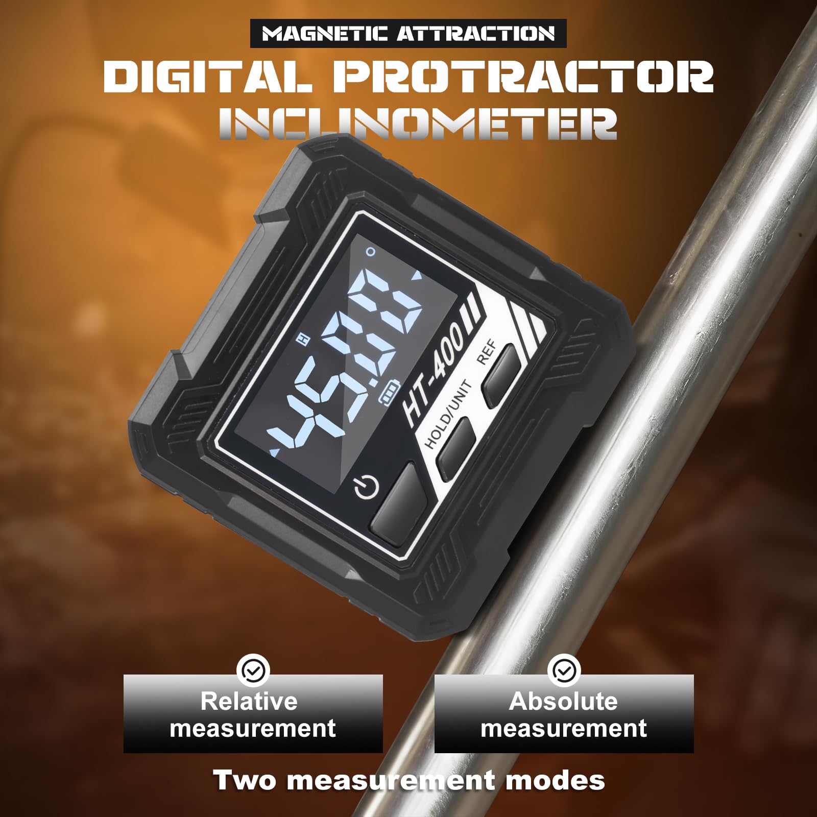 Goniometro digitale con base magnetica, livella digitale LCD, inclinometro digitale, falegnami, meccanici per la lavorazione del legno, riparazione auto, funzionamento di macchine utensili