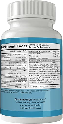 Miniatura 2 de Hairfortin Advanced Vitaminas y minerales para el crecimiento del cabello, fórmula extra fuerte para cabello, piel y uñas con biotina, sin gluten,