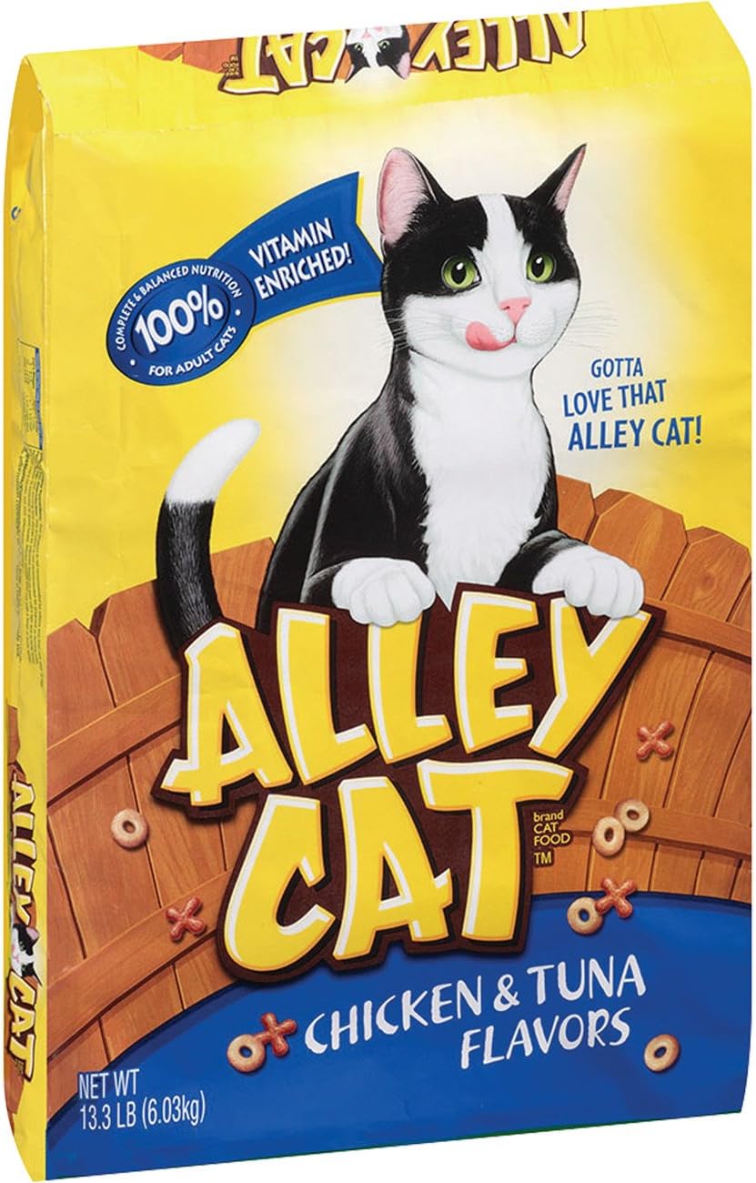 Alley Cat Chicken & Tuna Flavors Dry Cat Food, 13.3-Pound