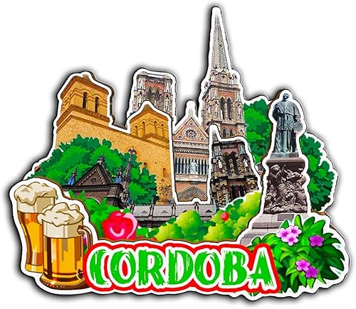 Córdoba Argentina Imán de nevera de madera 3D Monumentos de viaje coleccionables recuerdos decoración hecha a mano -2513