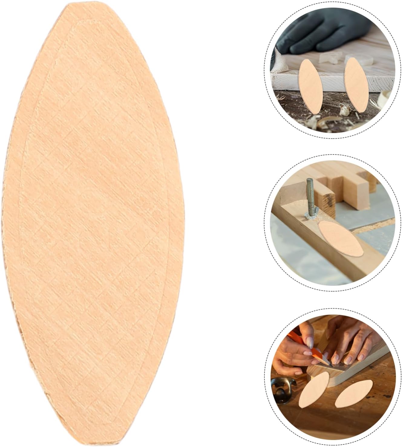 100pcs Hardwood Biscuits Woodworking Joiner Biscuit Kit Dowel Jig for Wood Carving