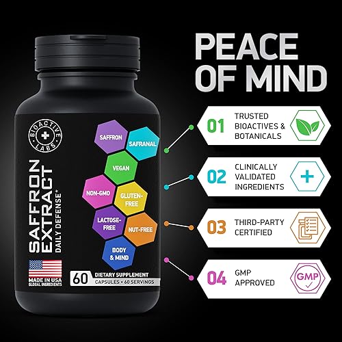 Miniatura 3 de BIOACTIVE LABS Multivitamínico bariátrico con hierro y azafrán optimizado - Paquete para cuerpo y mente