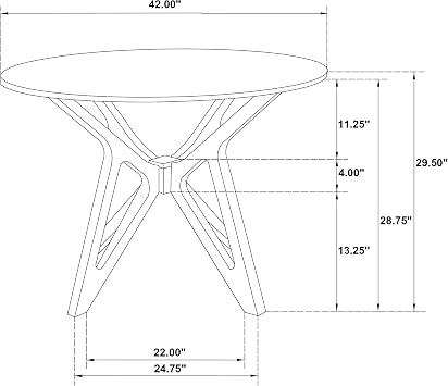 Coaster Elowen 42-Inch Round Dining Table, Light Walnut 108440