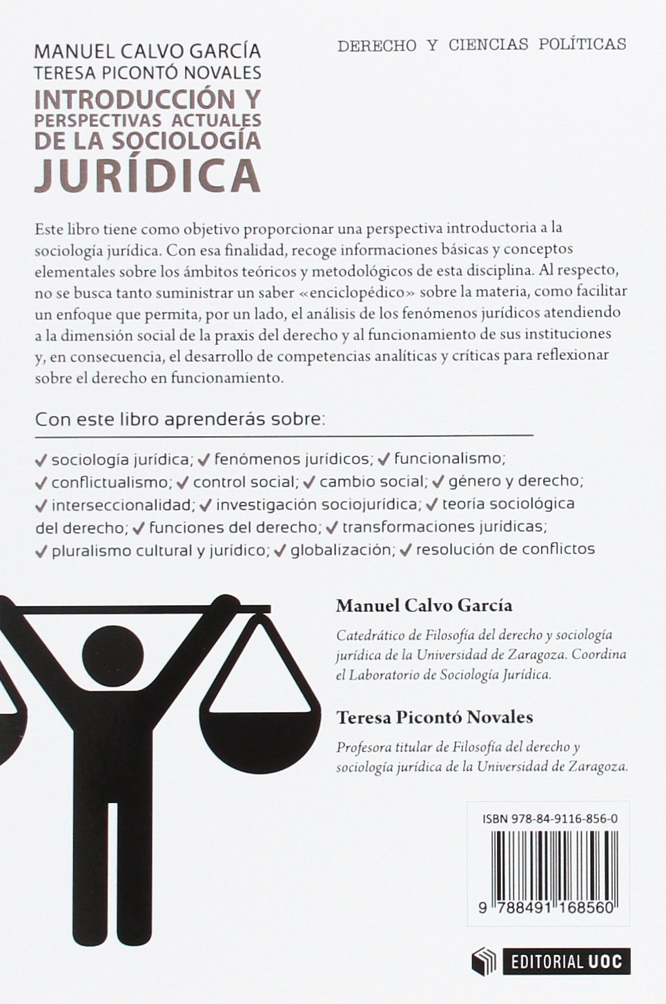 Introducción y perspectivas actuales de la sociología jurídica: 503 (Manuales)