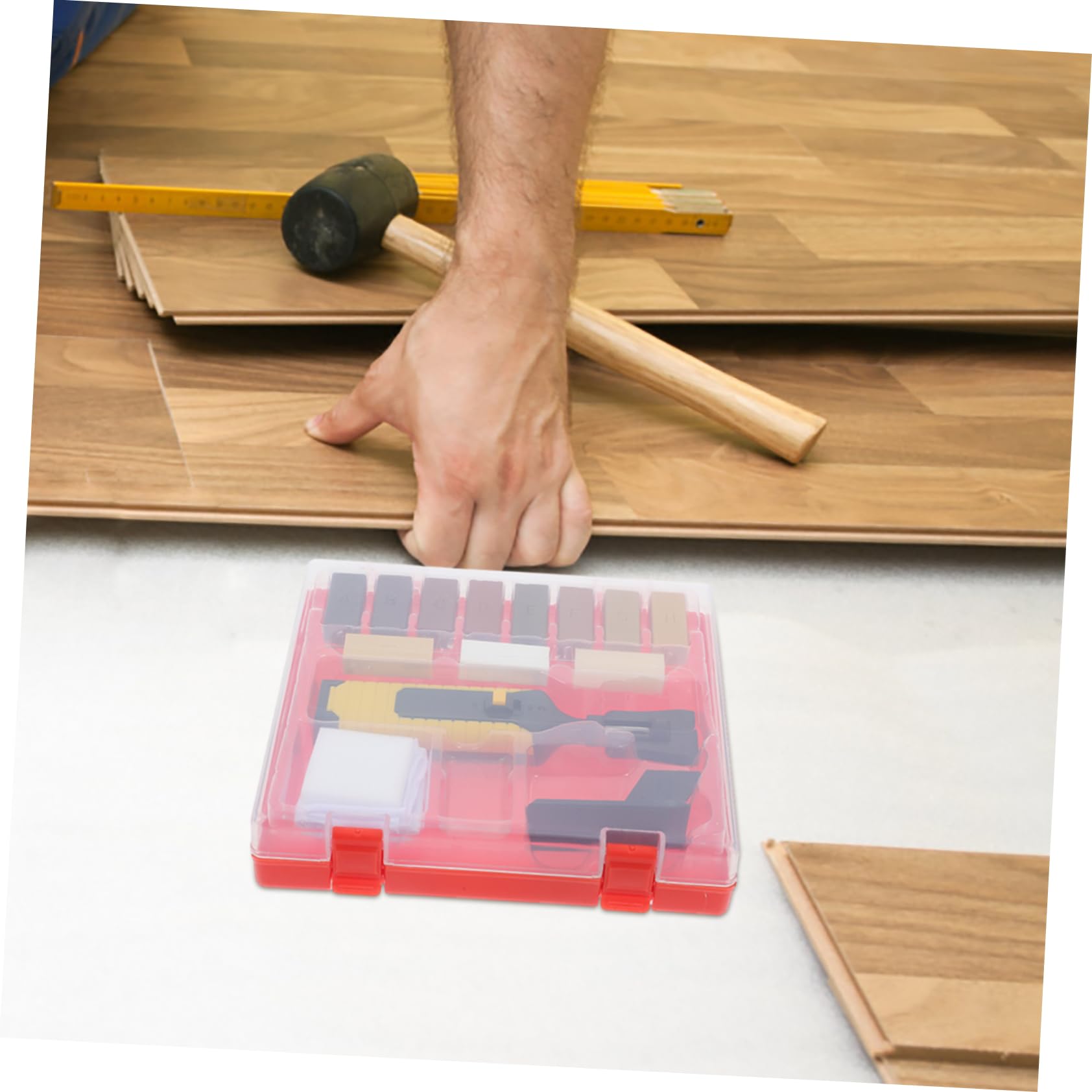 jojofuny 1juego Kit De Reparación De Suelos De Madera Con Removedor De Arañazos y Cera Para Muebles Herramientas Para Reparar Grietas y Huecos Pisos De Madera Dura y Muebles Uso Hogar y